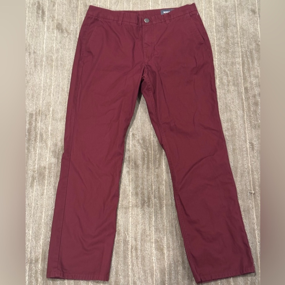 Bonobos Red Chinos Classic Fit Cotton